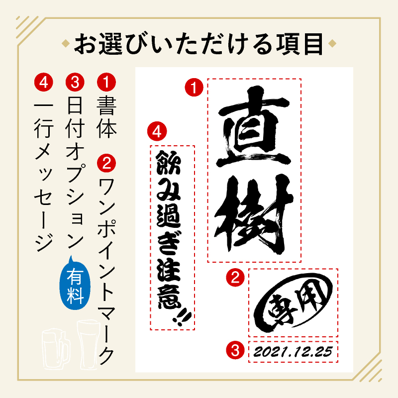 オリジナルデザイン持ち込みは要相談。オリジナルタンブラー、ジョッキも制作いたします。